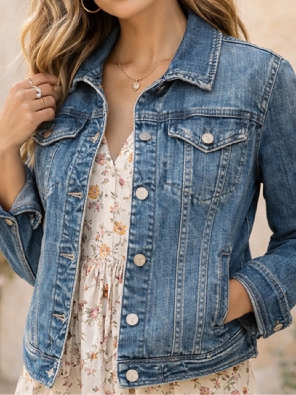 Anthropologie Pilcro Stretch Denim Button Front Jacket Sz 2X